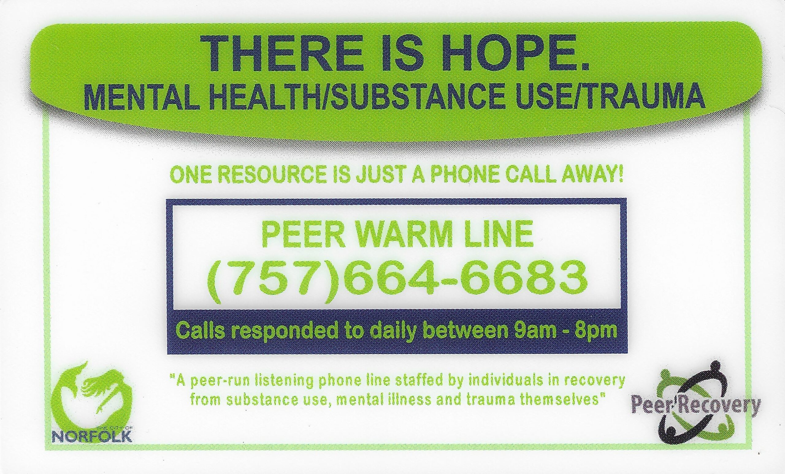 Peer Recovery Services | City of Norfolk, Virginia