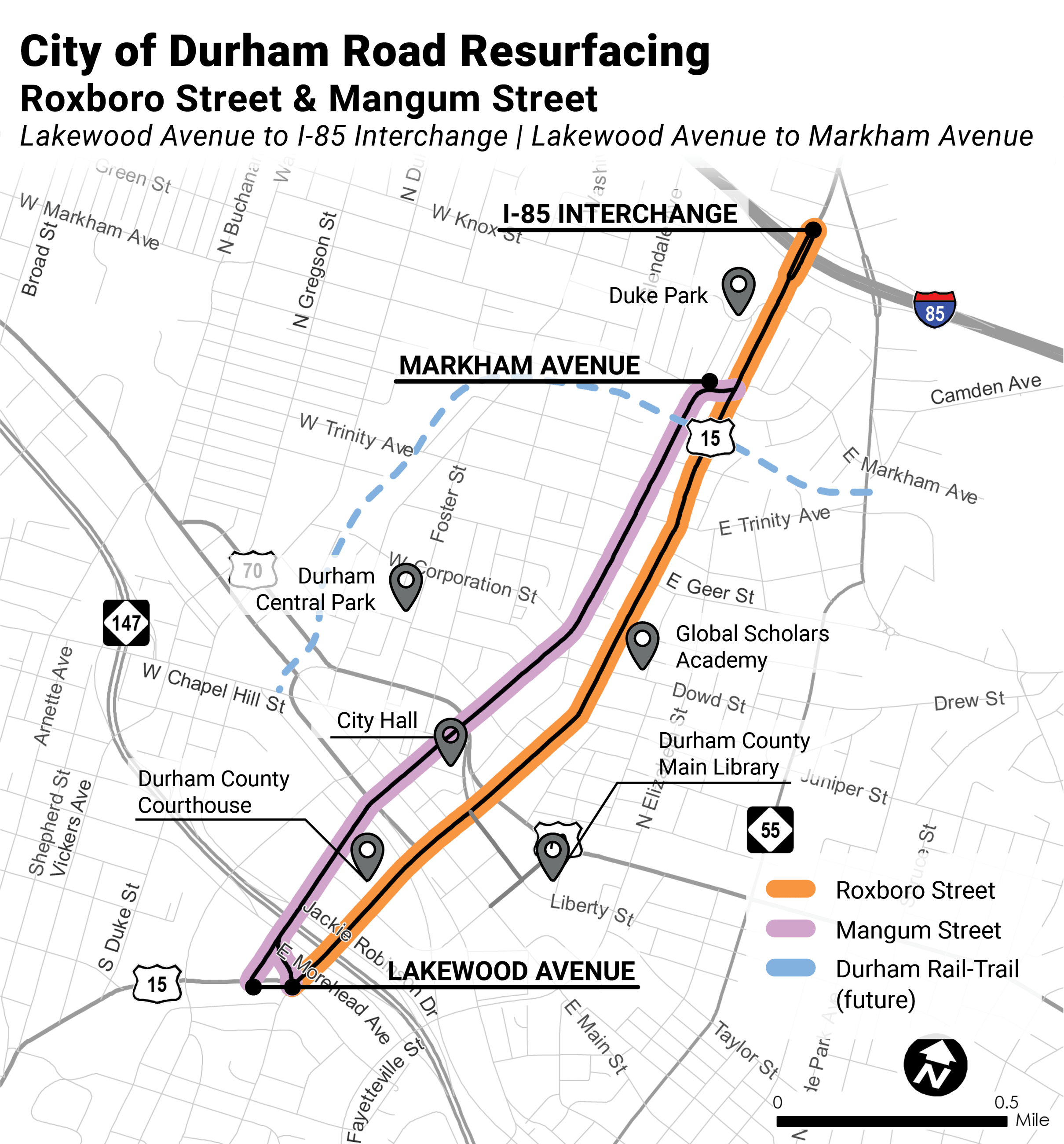 Roxboro St. and Mangum St. Resurfacing and Study
